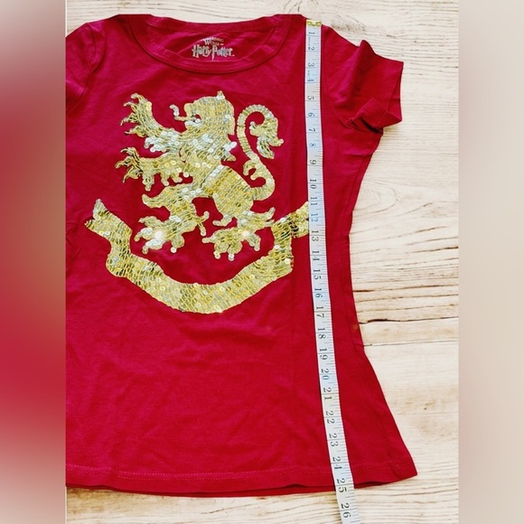 Universal Studios Harry Potter Gryffindor Sequins Gold Bling Women’s Shirt S EUC - Picture 5 of 10